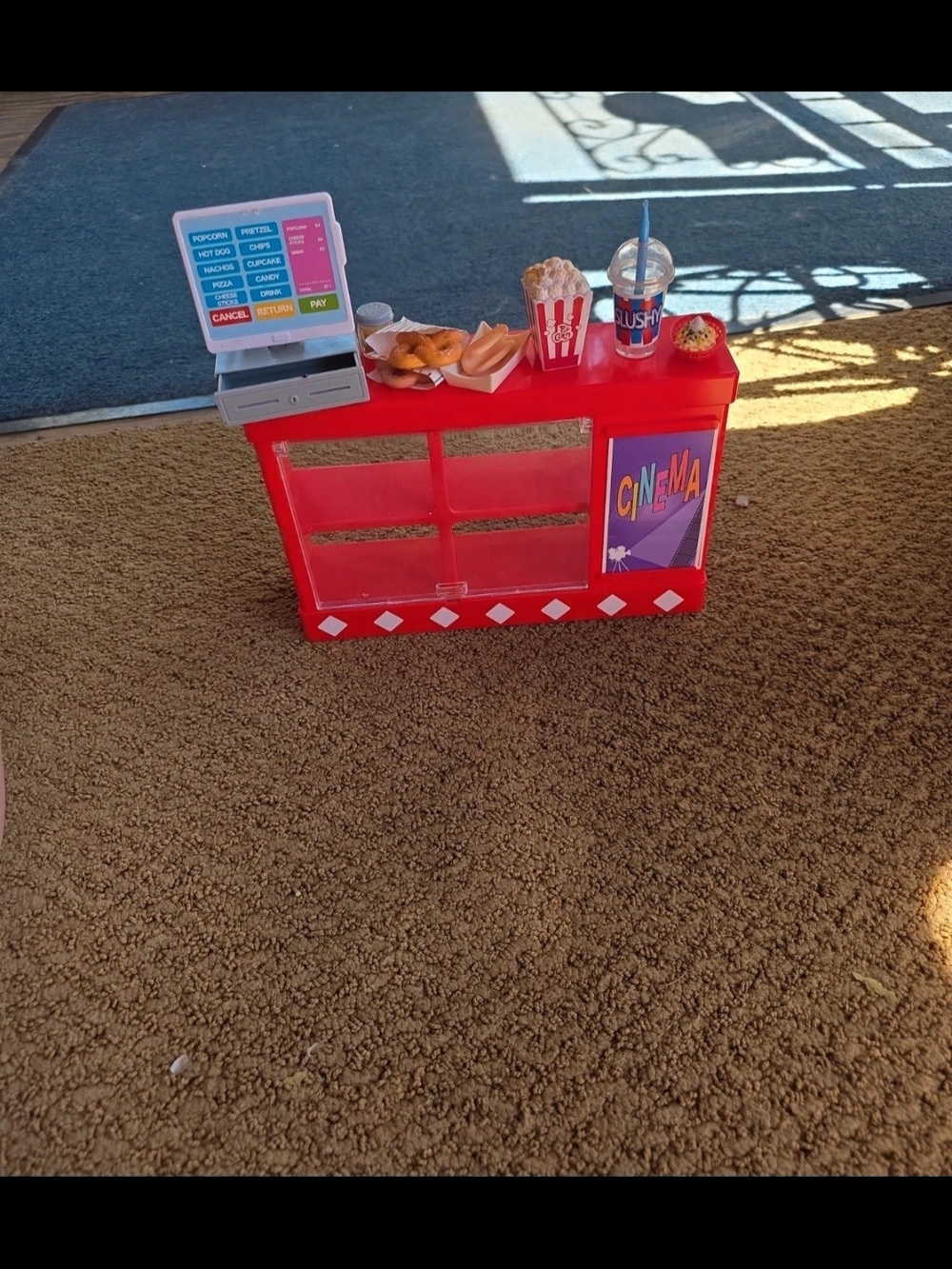 Red Cinema Snack Counter Playset - Kids Role Play